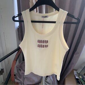 MIU MIU summer tank top with diamonds